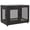 Black, variant on PawHut Pet Crate End Table with Water-resistant Cushion, Double-Door Grey