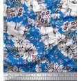 thumbnail image 1 of Soimoi Rayon Fabric Leaves & Flower Floral Decor Fabric Printed Yard 56 Inch Wide, 1 of 3