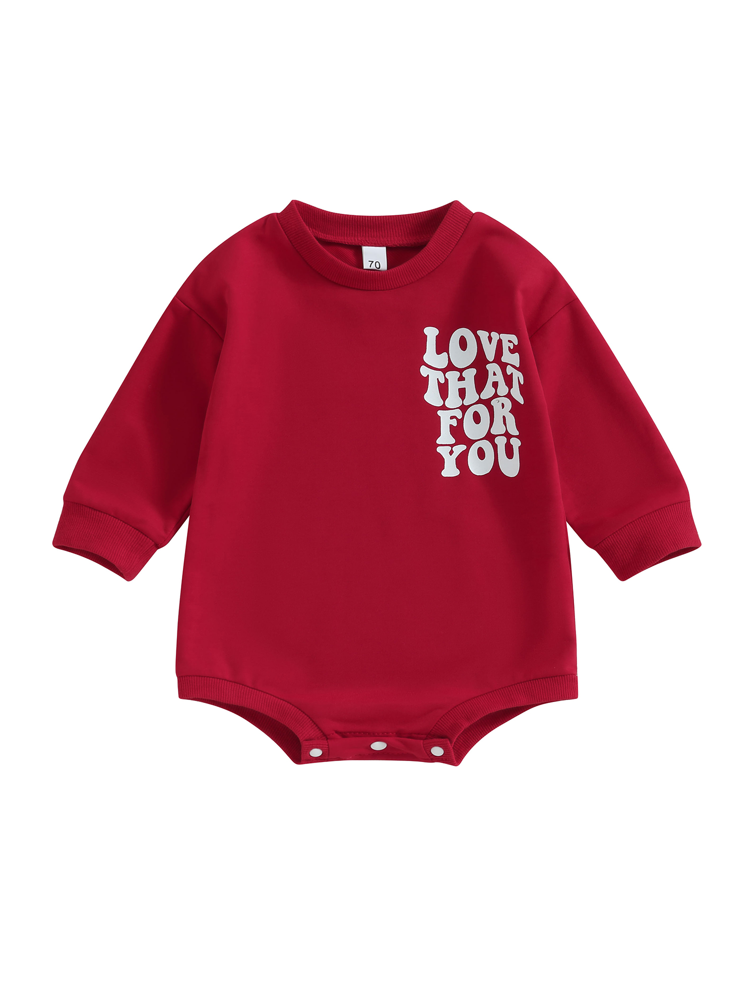 Kmbangi Newborn Baby Sweatshirts Rompers Letter Print Long Sleeve Spring Fall Infant Jumpsuits for 0-18M