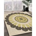 thumbnail image 3 of Ahgly Company Tapis Rectangulaire d'Intérieur Lavable en Machine Transitionnel Brun, 2 Pieds x 5 Pieds, 3 of 7