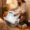 thumbnail image 5 of Portable Rechargeable Vacuum Compression Storage For Travel Home Use Space Saving Organizer For Bedding Seasonal Items under Bed Blanket Storage Metal Storage with for Storage 40 Storage for Moving, 5 of 5