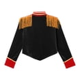 thumbnail image 4 of Hansber Enfants Garçons Uniforme d'Équipe de Tambour-Major Tenue de Performance de Batteur Veste à Franges de Fanfare et Chapeau Noir 6, 4 of 7