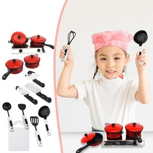 ZZkhGO Ensemble de jouets de cuisine pour enfants 13Pcs, Jouer aux articles de cuisine avec des casseroles, Pretend Play Accessoires de cuisine pour enfant