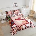 thumbnail image 4 of Erosebridal Red Hummingbird Bedding Toddler Comforter Set, Folwer Down Comforter, Patchwork Decor, Reversible 2-Piece, 4 of 7