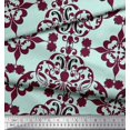 thumbnail image 3 of Soimoi Poly Georgette Fabric Moroccan Damask Decor Fabric Printed Yard 42 Inch Wide, 3 of 3