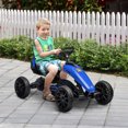 thumbnail image 2 of Aosom Pedal Go Kart for Kids w/ Swing Axle, Adjustable Bucket, Blue, 2 of 9