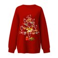 thumbnail image 5 of EGNMCR Chandail en Molleton de Noël Mode Femme Manches Longues Col Rond Imprimé de Noël Haut Ample Blouse Chandails en Molleton, 5 of 5