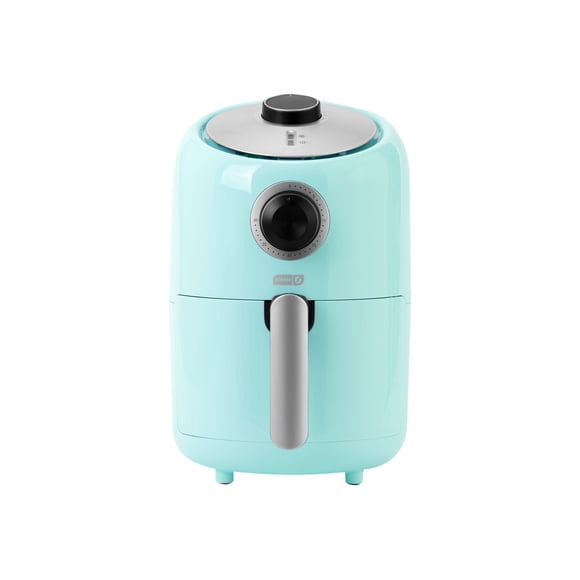 Dash Friteuse à Air Chaud Compacte 1,2 L Friteuse à Air Électrique Four Cuiseur avec Contrôle de la Température, Panier de Friture Antiadhésif, Guide de Recettes + Fonction d'Arrêt Automatique - Aqua