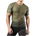 thumbnail image 1 of QIPOPIQ Men's T-Shirt Mesh Fishnet Sleeveless Undershirt Hollow Out Top Clearance, 1 of 5
