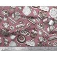 thumbnail image 3 of Soimoi polyester Crepe Fabric Cupcake,Donut & Cookies Food Decor Fabric Printed Yard 52 Inch Wide, 3 of 3