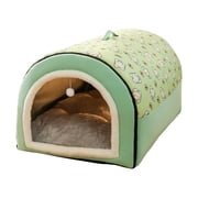 Openpig Dog Bed House 2 Ways To Use Indoor Dog House For Cats And Small Dogs With Mat Removable And Washable Cover House And Non-Slip Bottom