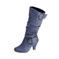 thumbnail image 1 of B91xZ Womens Boots Fall Knee High Pull on Fall Weather Winter Boots,Gray 8.5, 1 of 4