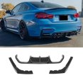 thumbnail image 2 of Car Rear Bumper Diffuser Lip Splitters Spoiler Rear Bumper Protector Guard For BMW F80 M3 F82 M4 2015 2016 2017 2018 2019 2020, 2 of 7
