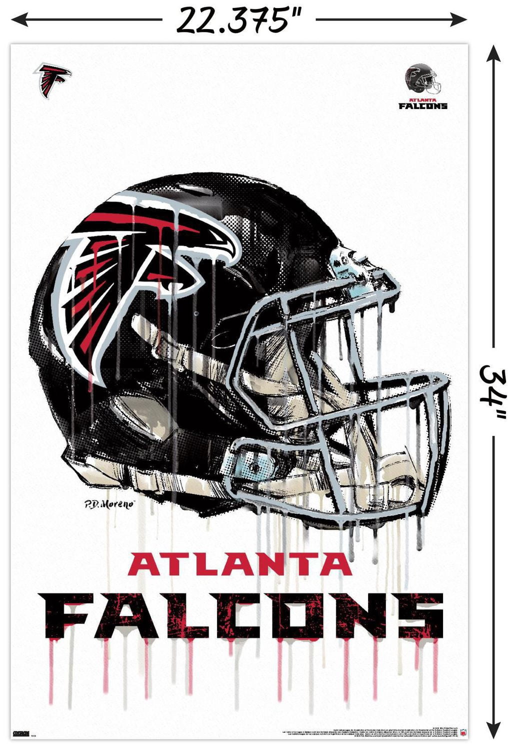 NFL Atlanta Falcons - Drip Helmet 20 Wall Poster