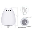 thumbnail image 1 of Children Night Light 7 Color Children Night Light, Eecoo Cute Cat Lamp Soft Silicone Sensitive Tap Control Decfor OMPression Toy, 1 of 6