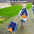 thumbnail image 2 of Costway 2PC Kids Luggage Set 18'' Rolling Suitcase &  12'' Backpack Travel ABS Spaceman, 2 of 10