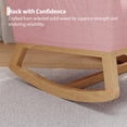 thumbnail image 4 of Yiwa Modern Nursery Glider, High-Back Rocking Chair with Solid Wood Legs, Easy Assembly Accent Seat, 4 of 8