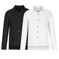 thumbnail image 3 of Timegard 2pc Cotton Linen Shirts for Women Plus Size Button up Side Split Blouse Fall Solid Color Tops, 3 of 6