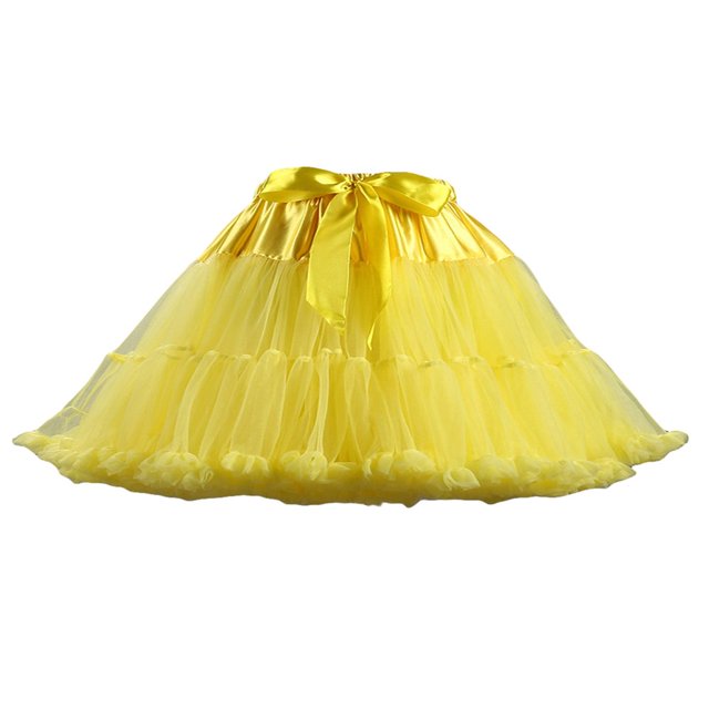 MesaSe Womens Multi-Layered Solid Pleated Tulle Tutu Puffy Party Club Cosplay Mini Skirt