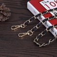 thumbnail image 3 of 49" Synthetic Leather Shoulder Strap Metal Chain Strap Handbag Chains Purse Straps Shoulder Cross Body Bag Replacement Interchangeable Chain Straps(Black), 3 of 7
