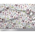 thumbnail image 2 of Soimoi Satin Silk Fabric Scissor,Buttons & Machine Sewing Print Sewing Fabric Yard 42 Inch Wide, 2 of 3