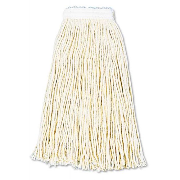 Boardwalk BWK216CCT 16 oz Premium Cut-End Wet MOP Heads - White, Cotton - 12 per Case