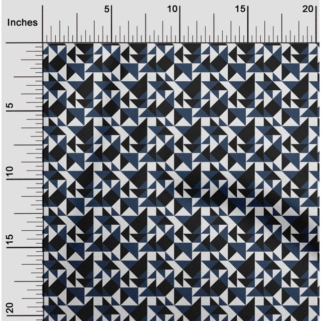 oneOone Tissu Popeline de Coton Triangle Géométrique Tissu de Décoration Imprimé BTY 56 Pouces de Large