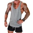 thumbnail image 2 of MesaSe Débardeur de Musculation Stringer pour Homme Noir TG, 2 of 6