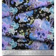 thumbnail image 2 of Soimoi Blue Rayon Fabric Insect,Skull & Flower Print Fabric by Yard 42 Inch Wide, 2 of 3