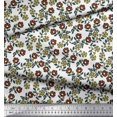 thumbnail image 2 of Soimoi Polyester Crepe Fabric Leaves & Floral Block Print Fabric by The Yard 52 Inch Wide, 2 of 3