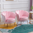 thumbnail image 1 of Heavenly Collection Lot de 2 Fauteuils d'Appoint Velours pour Salon Chambre Coiffeuse, Rose, Style Glamour, 1 of 9