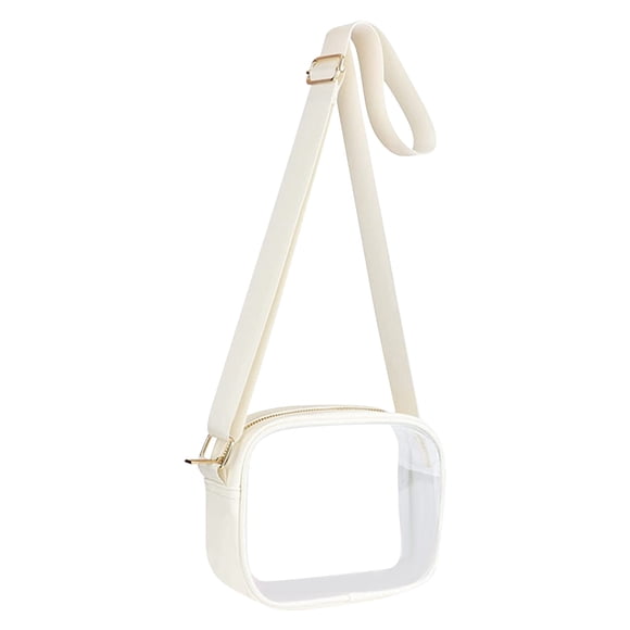 Staron Clear Stadium Bag under $5! Transparent Purse for Concerts Sports Events, Compact Water-Resistant Tote with Removable Strap, Approved Secure Carry-On for Women