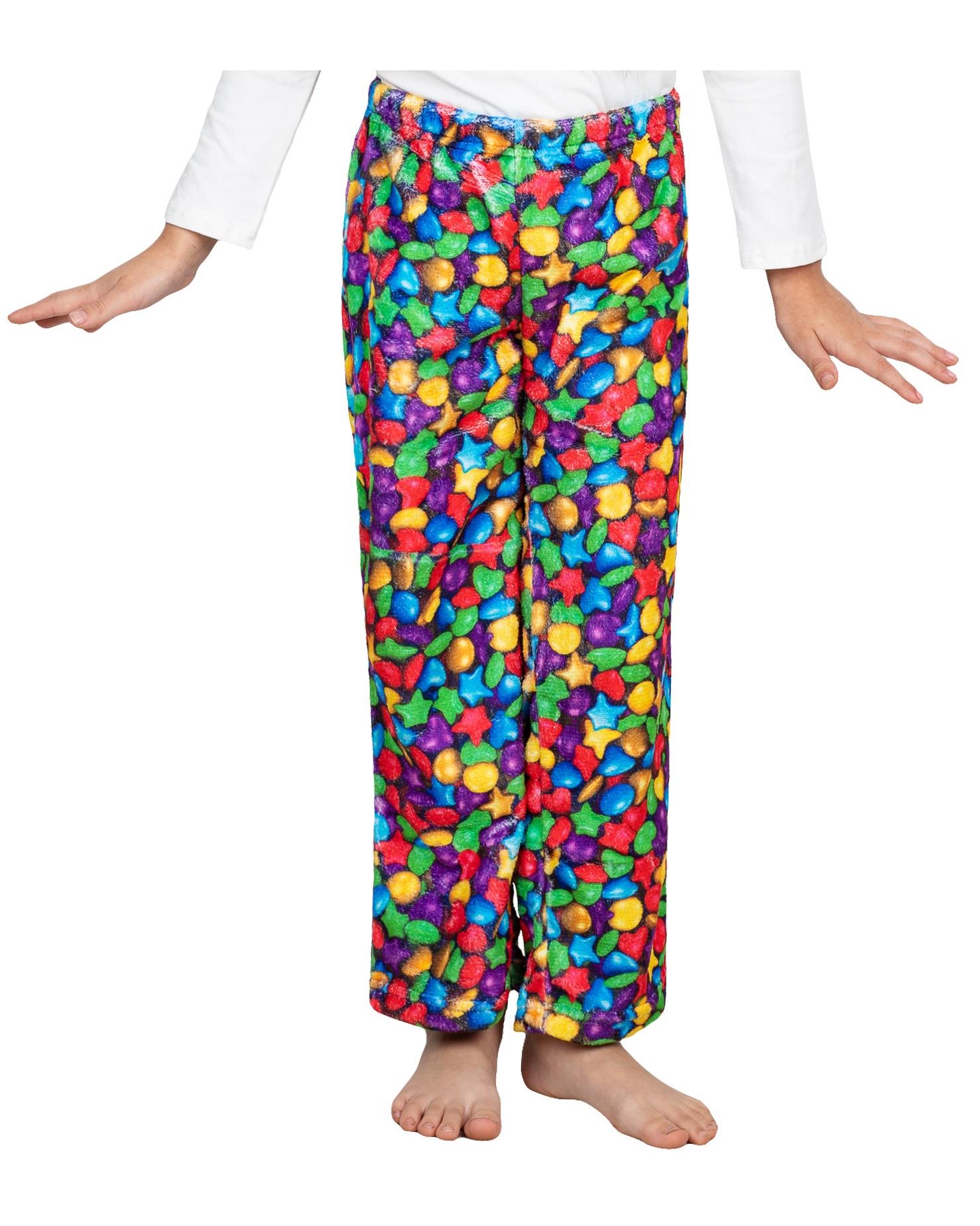 Up Past 8 Pantalon de Pyjama pour Filles en Peluche Duveteuse Vêtements de Nuit Pantalon Amusant