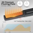 thumbnail image 2 of B-Qtech Cordless Hair Straightener with Ceramic Floating Plate, 3 Temp Settings, 5000mAh Battery Operated Curling Iron for Travel, 2 of 7