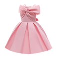 thumbnail image 3 of PMVFHDE Robe 4t Filles Robe Élégante Épaules Dénudées Ligne A Décontractée Fête Robes Rose, 2-3 Ans, 3 of 8