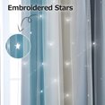 thumbnail image 3 of 1 Pce Rideau Simple Dégradé à Étoiles Ajourées Double Couche Occultant Chambre Salon Rideau Isolant, 3 of 7