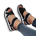 thumbnail image 3 of 2025 Women Shoes Sandals Platform H Sandals for Women Wedge Sandals Fashion Versatile Sandals with Rhinestones for Women Braided Buckle Breathable Wedge House Sandals for Women Sandals, 3 of 5