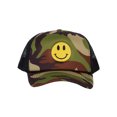 thumbnail image 2 of Gravity Threads Smile Face Embroidery Adjustable Trucker Hat - Camo/Bllck, 2 of 2