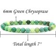 thumbnail image 2 of Bracelet Extensible Unisexe en Perles Rondes de 6 mm en Chrysoprase Verte Naturelle, 2 of 3