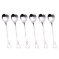 thumbnail image 1 of EeaseCA 6pcs Stainless Steel Heart Shape Spoons Scoop Stirring Spoon Tableware for Dessert Cake Coffee, 1 of 9