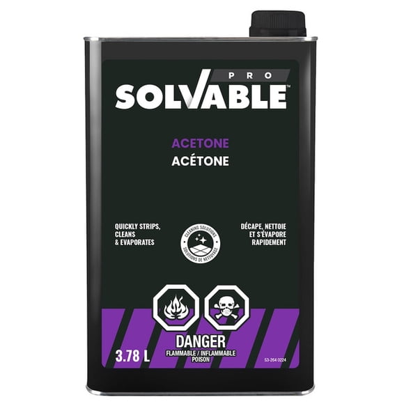 SOLVABLE PRO - Acétone, 3,78 L