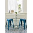 thumbnail image 4 of Vogue Furniture Direct 24 Inch Metal Bar stools, Backless Counter Height Barstools, Indoor Outdoor Stackable Stools with Square Seat, Set of 4 (Blue), 4 of 4