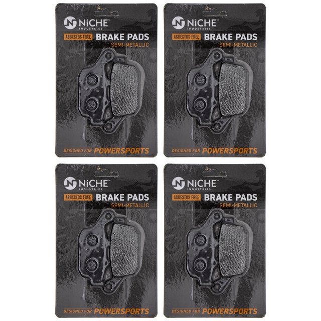 Niche Rear Brake Pad Set for Honda CBR250R Semi-Metallic Motorcycle 4 Pack 519-KPA2452D