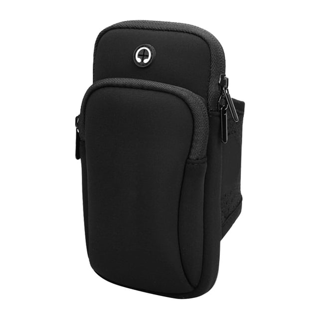 KAKOWELY Phone Arm Bags Arm Bags Simple Practical Phone Storage Bag for Outdoor Fitness (Black, Suitable Under 6 Inches) Random Pattern6.5"X3.54"X1.38"