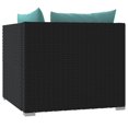 thumbnail image 5 of vidaXL 2-Seater Sofa with Cushions Black Poly Rattan, 5 of 5
