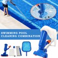thumbnail image 1 of TopLLC Portable Swimming Pool Vacuum Cleaner Leaf Rake Mesh Frame Net Skimmer Cleaner Swimming Pool Tool With 5 Assembly Rods, 1 of 9