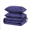 thumbnail image 3 of JML 2 Pieces Navy Twin Comforter Set, Soft Microfiber Bedding Set With 1 Comforter and 1 Pillow Case Suit for All Seasons, 3 of 7