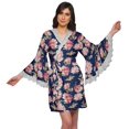 thumbnail image 1 of Moomaya Peignoir en Coton pour Femmes Robe de Chambre Imprimée Courte Peignoir de Douche Nuptiale, 1 of 6