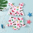 thumbnail image 3 of Sunnyoo Girls Bikini Swimsuit Fruit Prints Ruffle Bathing Suit Swimwear, 2-Piece, 3 of 8