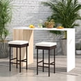 thumbnail image 3 of Costway Patio Rattan Barstools Set of 2 Outdoor Wicker Bar Height Chairs with Footrest, 3 of 8